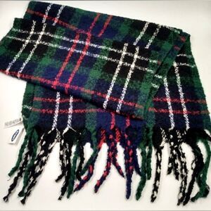 Old Navy Plaid Fringe Large Scarf Wrap Shawl Throw NWT Home Decor